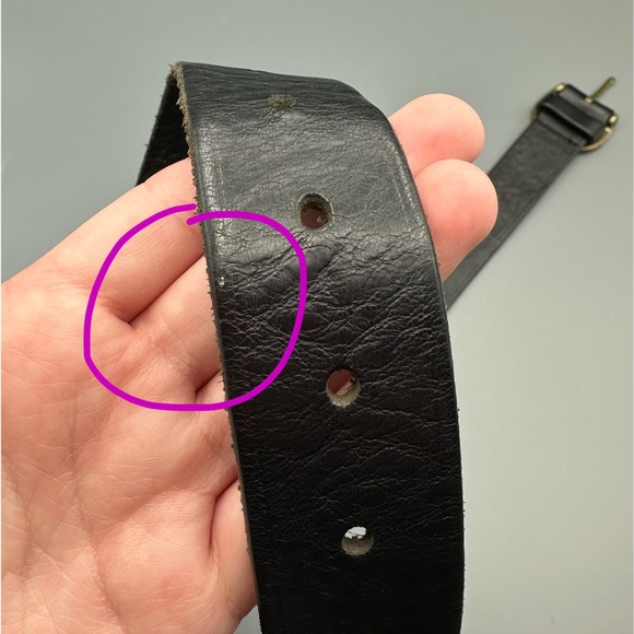 Madewell Belt Women’s XS Black Brass Buckle 26-32” Genuine Italian Leather - Picture 10 of 12